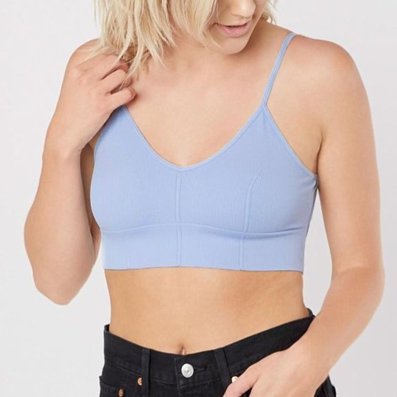 FREE PEOPLE Low Back Bralette XS/S Blue NWT - Picture 2 of 5